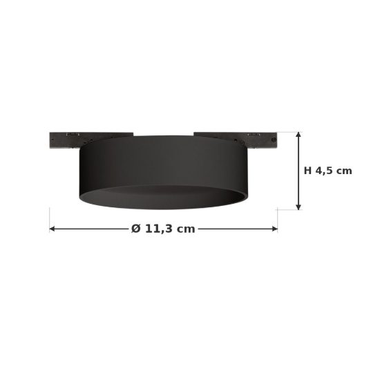 Ideal lux deva disc faretto a disco per binario magnetico led 10w 3000k 11,3cm moderno nero