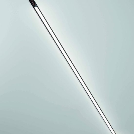 Ideal lux deva wide inner faretto lineare per binario magnetico led 16w 3000k 90cm luce diffusa nero