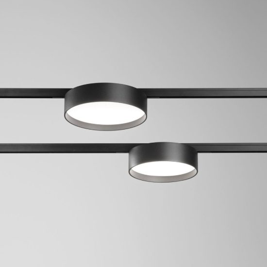 Ideal lux deva disc faretto a disco per binario magnetico led 15w 3000k 13,8cm moderno nero
