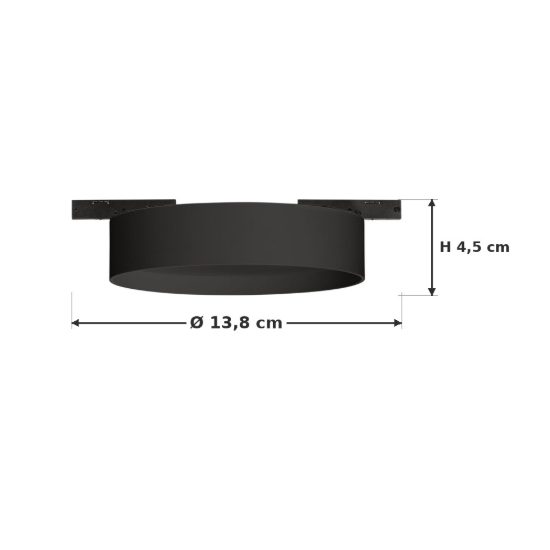 Ideal lux deva disc faretto a disco per binario magnetico led 15w 3000k 13,8cm moderno nero