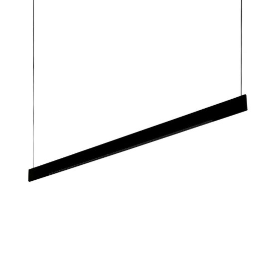 Ideal lux steel lampadario lineare biemissione fascio stretto led 36w 3000k 120cm per cucina nero