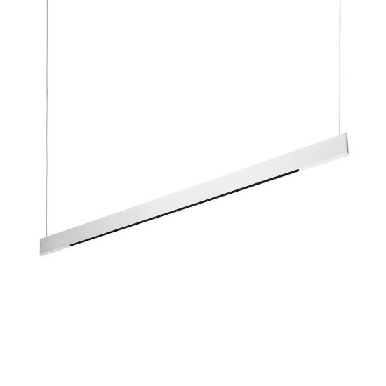 Ideal lux steel lampadario lineare biemissione fascio stretto led 36w 3000k 120cm per cucina bianco