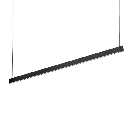 Ideal lux steel lampadario lineare biemissione fascio largo led 36w 3000k 120cm per cucina nero