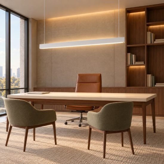 Ideal lux steel lampadario lineare biemissione fascio largo led 36w 3000k 120cm per cucina bianco