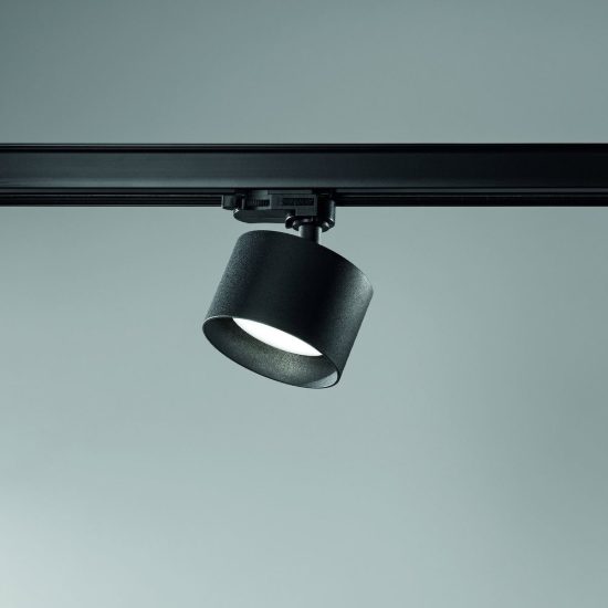 Ideal lux spike faretto per binario trifase gx53 cilindrico moderno nero
