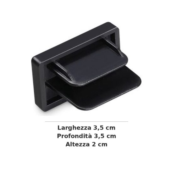 Ideal lux link testata di chiusura per binario monofase nera
