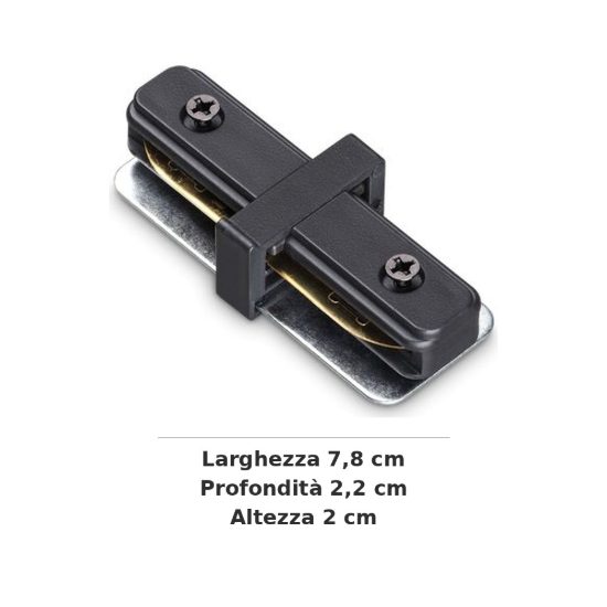 Ideal lux link giunto lineare per binario monofase da superficie nero