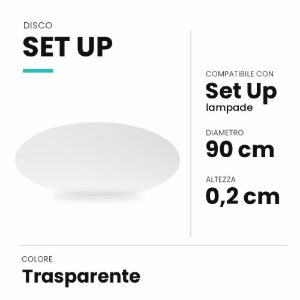 Ideal lux set up disco in acrilico 90cm trasparente
