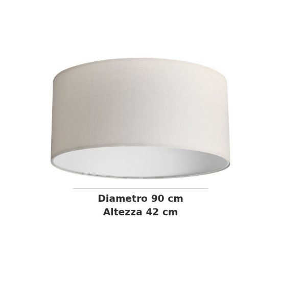 Ideal lux set up paralume cilindrico in tessuto 90x42cm beige