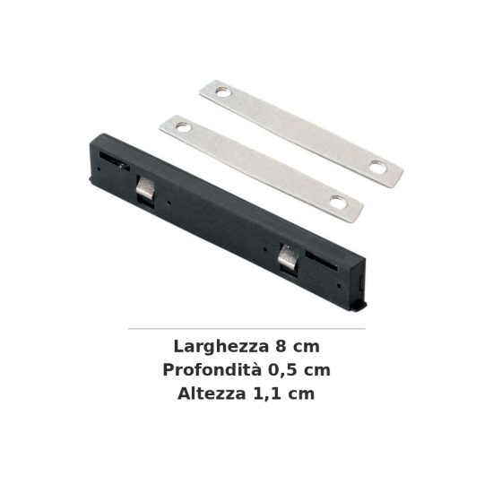 Ideal lux deva giunto lineare per binario magnetico da incasso nero