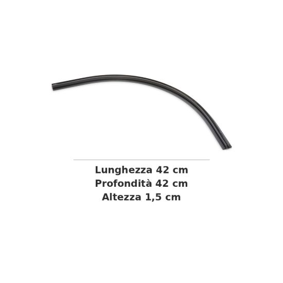 Ideal lux deva binario magnetico curvo da incasso 24v nero