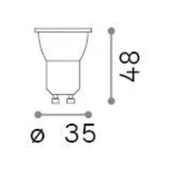Ideal lux lampadina led gu10 spot 4w 3000k bianca confezione 10 pezzi