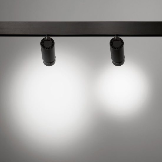 Ideal lux ego faretto per binario 48v orientabile con zoom led 10w 4000k dali nero