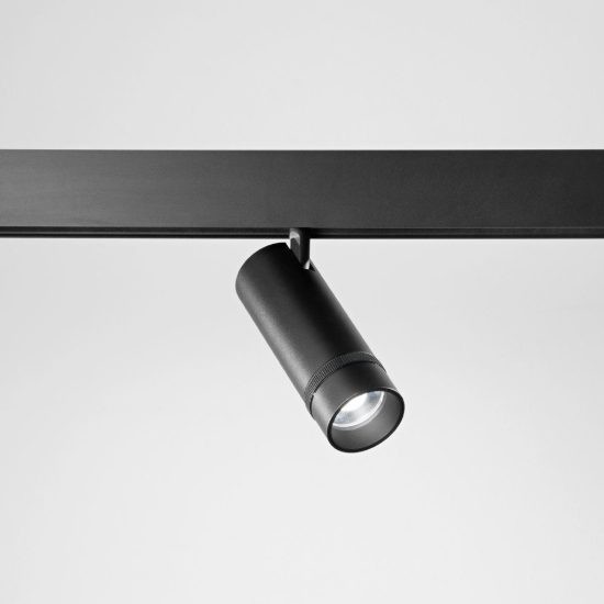 Ideal lux ego faretto per binario 48v orientabile con zoom led 10w 4000k dali nero