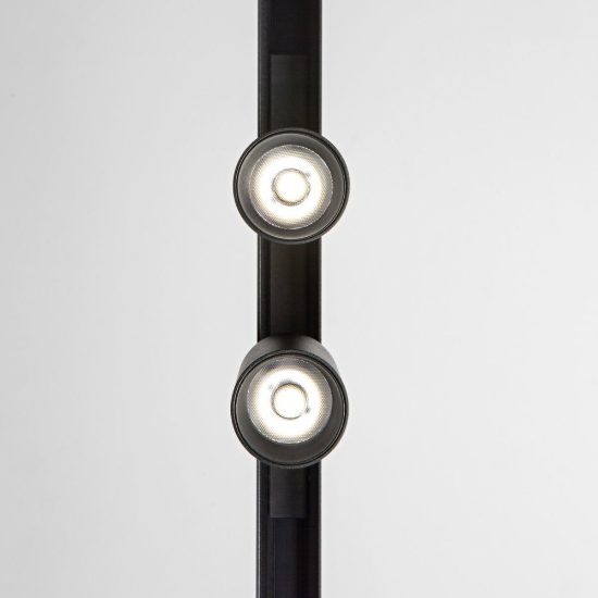 Ideal lux ego faretto doppio per binario 48v orientabile led 16w 2700k nero