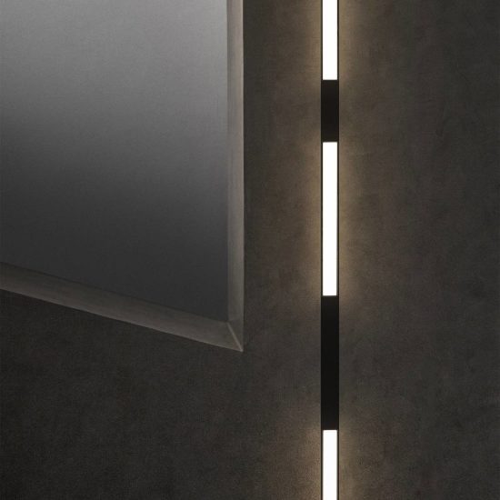 Ideal lux ego wide faretto lineare per binario led 26w 2700k 112cm on-off nero