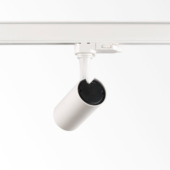 Ideal lux fox faretto per binario trifase orientabile led 8w 2700k cilindrico bianco