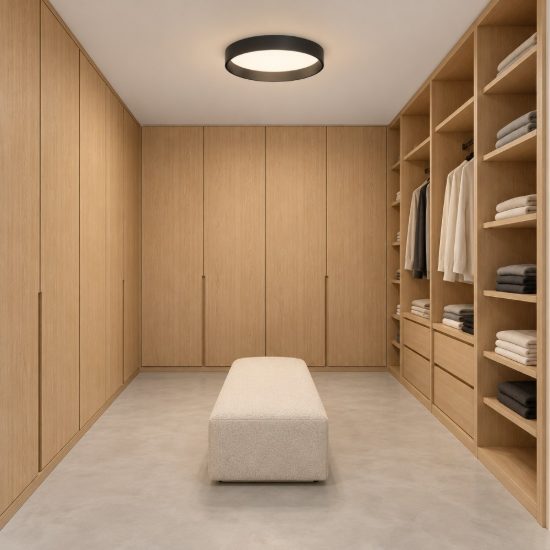 Ideal lux fly plafoniera led 18w 2700k 35cm per cabina armadio moderna nera