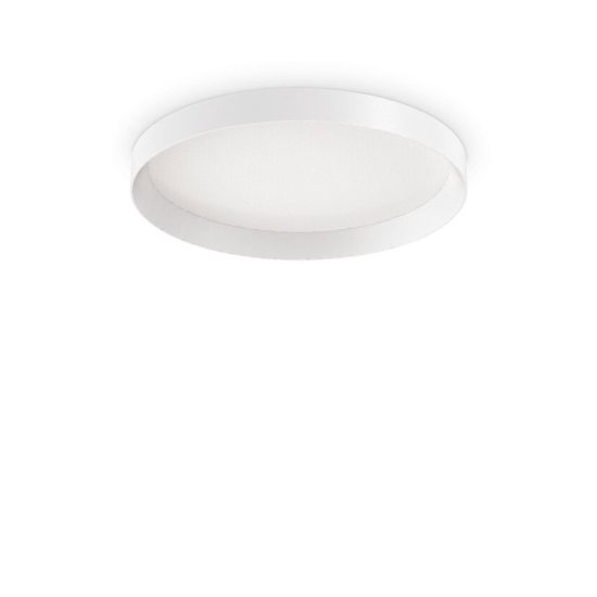 Ideal lux fly plafoniera led 26w 2700k 45cm per camera da letto moderna bianca