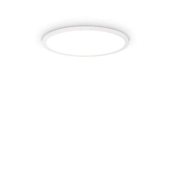 Ideal lux fly slim plafoniera led 26w 2700k 45cm per camera da letto moderna bianca