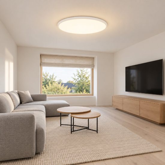 Ideal lux fly slim plafoniera led 53w 2700k 60cm per soggiorno moderna bianca