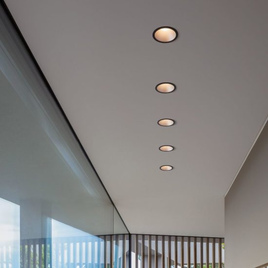 Ideal lux game faretto da incasso per cartongesso led 20w 3000k foro 11cm rotondo bianco e oro