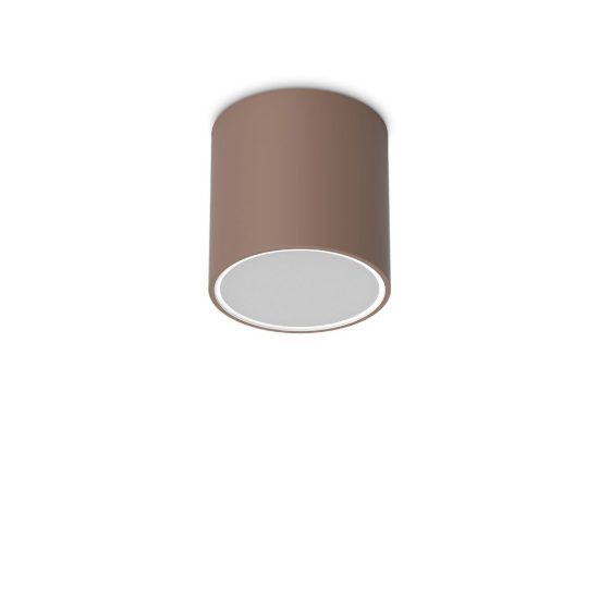 Ideal lux techo faretto da esterno soffitto gu10 15 cm moderno caffè ip54