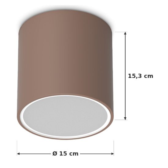 Ideal lux techo faretto da esterno soffitto gu10 15 cm moderno caffè ip54
