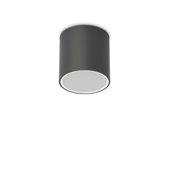 Ideal lux techo faretto da esterno soffitto gu10 15 cm moderno nero ip54