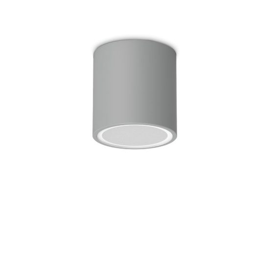 Ideal lux techo faretto da esterno soffitto gu10 9 cm moderno grigio ip54