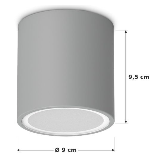 Ideal lux techo faretto da esterno soffitto gu10 9 cm moderno grigio ip54