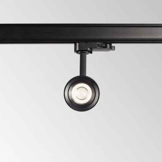 Ideal lux eos faretto per binario monofase orientabile led 25w 3000k con zoom cilindrico nero