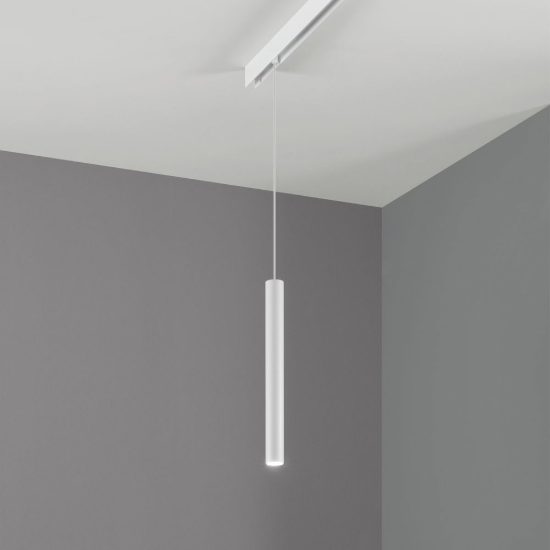 Ideal lux ego pendant tube lampada a sospensione per binario led 5,5w 3000k 1,6cm 1-10v nera