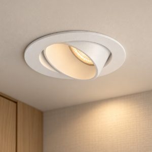 Ideal lux quark faretto da incasso per cartongesso orientabile 12w 3000k foro 5,2cm rotondo bianco