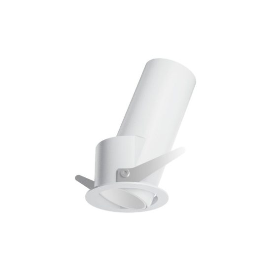 Ideal lux quark faretto da incasso per cartongesso orientabile 12w 3000k foro 5,2cm rotondo bianco