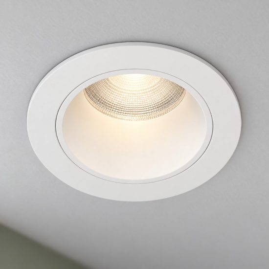 Ideal lux quark faretto da incasso per cartongesso 12w 3000k foro 4,5cm rotondo bianco