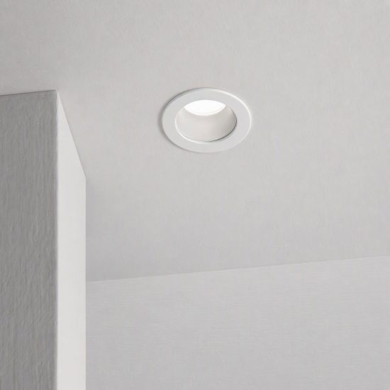 Ideal lux quark faretto da incasso per cartongesso 12w 3000k foro 4,5cm rotondo bianco