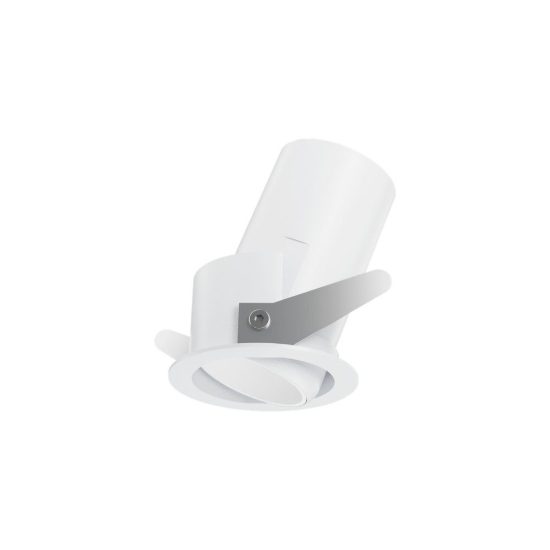Ideal lux quark faretto da incasso per cartongesso orientabile 9w 3000k foro 5,2cm rotondo bianco