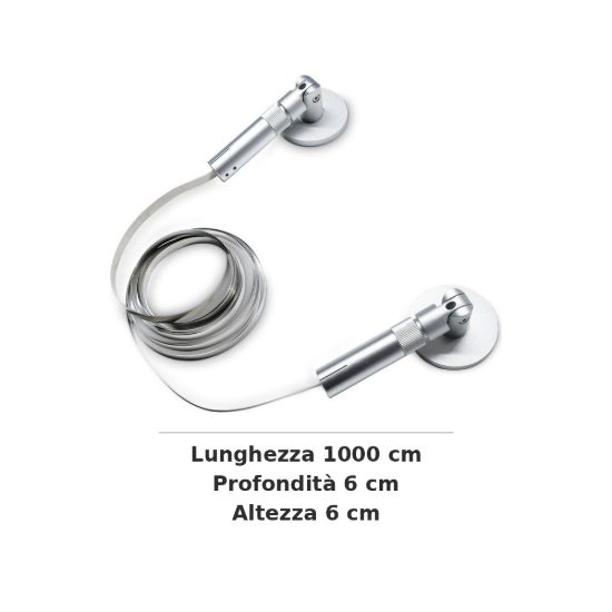 Ideal lux tesi nastro flessibile in acciaio da tendere 8mmx10m per strisce led acciaio