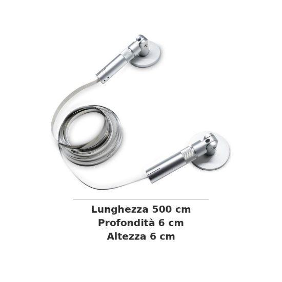 Ideal lux tesi nastro flessibile in acciaio da tendere 8mmx5m per strisce led acciaio