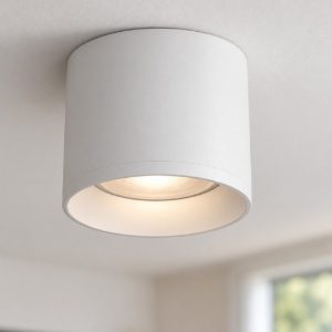 Ideal lux spike faretto da soffitto led 10w 3000k cilindrico 10 cm moderno bianco