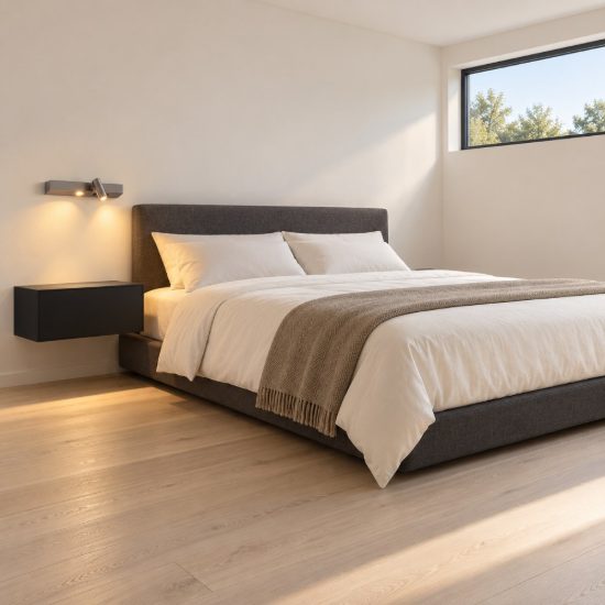 Ideal lux bonne nuit-2 applique con faretto orientabile led 6,5w 22cm per comodino moderna nichel