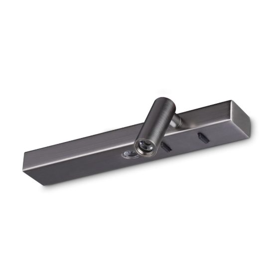 Ideal lux bonne nuit-2 applique con faretto orientabile led 6,5w 22cm per comodino moderna nichel
