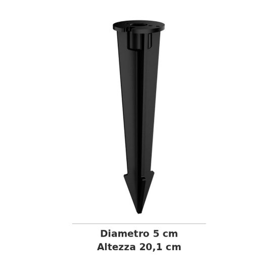 Ideal lux o-zone picchetto da terreno per faretti da esterno nero