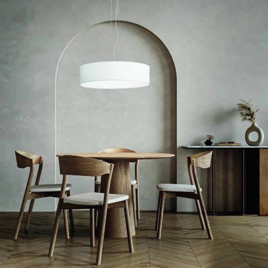 Ideal lux set up paralume cilindrico in tessuto 90x18cm beige