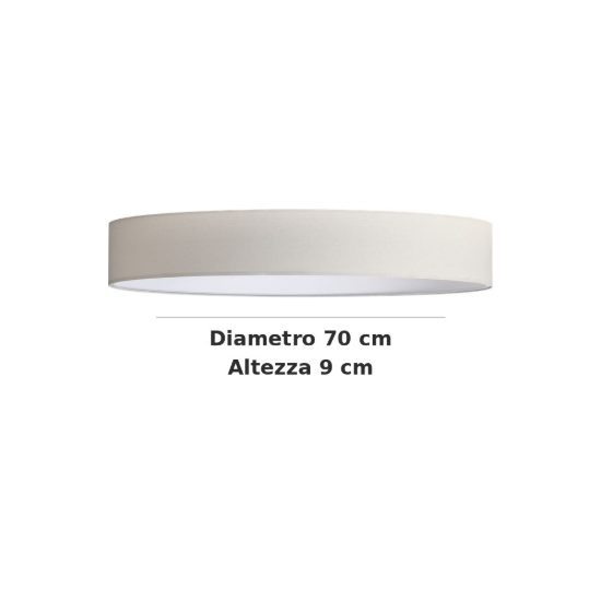 Ideal lux set up paralume cilindrico in tessuto 70x9cm beige