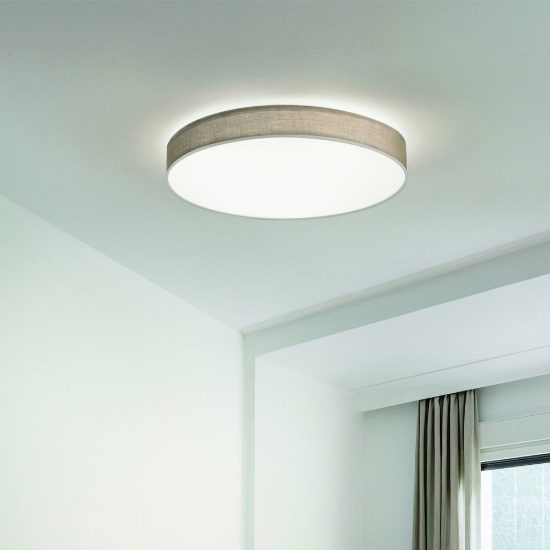 Ideal lux set up paralume cilindrico in tessuto 70x9cm bianco
