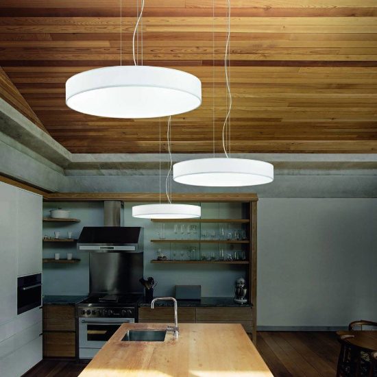 Ideal lux set up paralume cilindrico in tessuto 70x9cm tortora