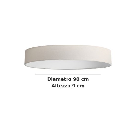 Ideal lux set up paralume cilindrico in tessuto 90x9cm beige