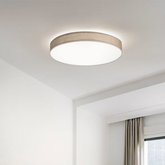 Ideal lux set up paralume cilindrico in tessuto 90x9cm tortora